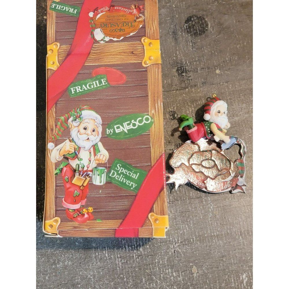 Enesco you're the perfect fit 1995 ornament Xmas Decor Santa Claus
